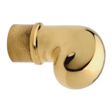 , Scroll Finial, For 1.5 Tubing, Polished Brass